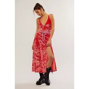 Free People | Deia Midi Velvet Wrap Dress